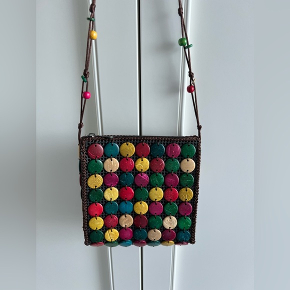 NWOT Summer crossover mini bag. 16x16 cm. Hand made by artisans. Lightweight Fun - Picture 7 of 10